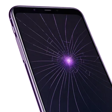 Écran de smartphone fissuré